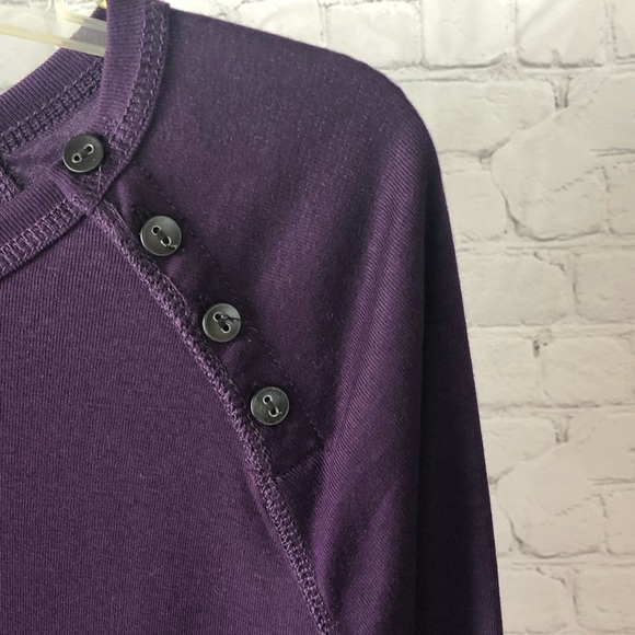 Women's Lauren Ralph Lauren purple 100 percent cotton shirt with button detail. - Picture 7 of 11